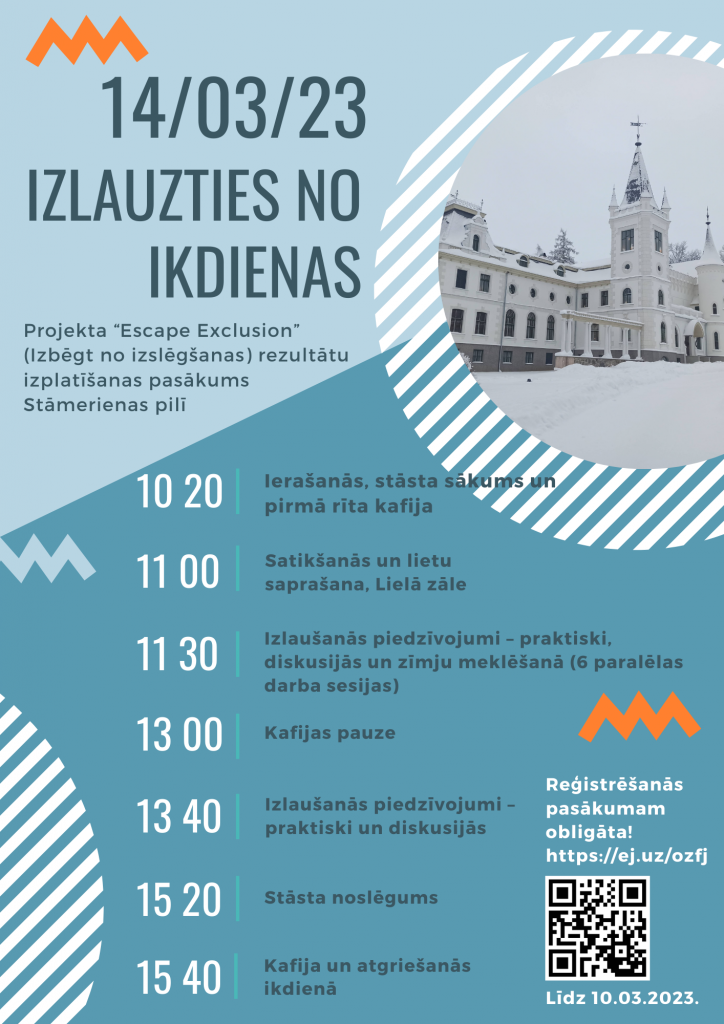 Iespēja pieteikties uz pasākumu “Izlauzties no ikdienas”