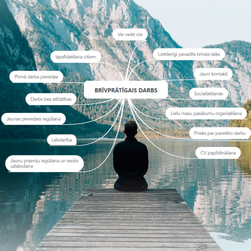 Par brīvprātīgo darbu infografika