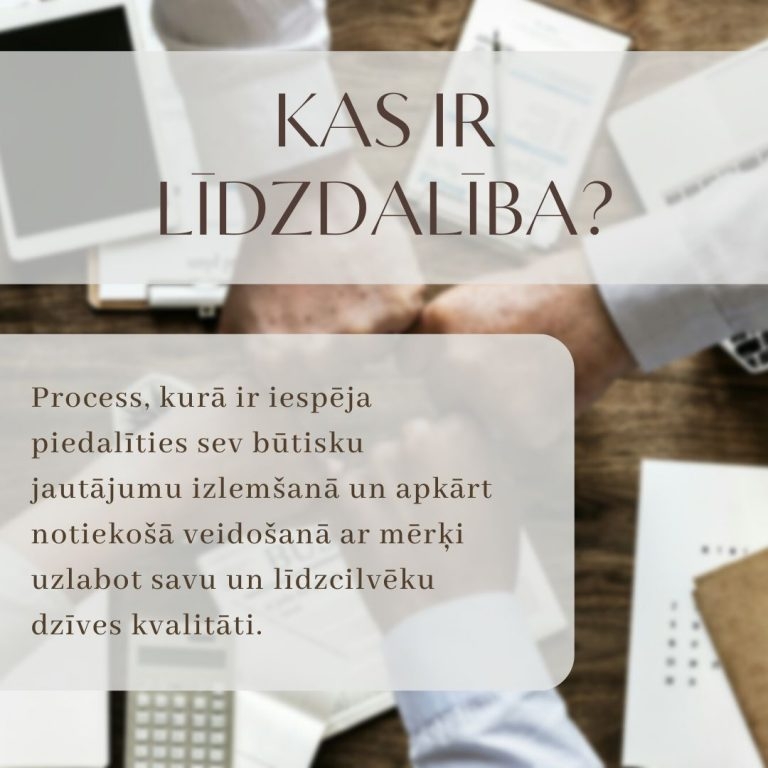 Kas ir līdzdalība?