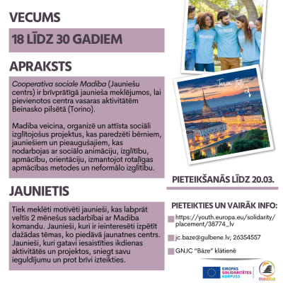 Brīvprātīgais darbs Itālijā!